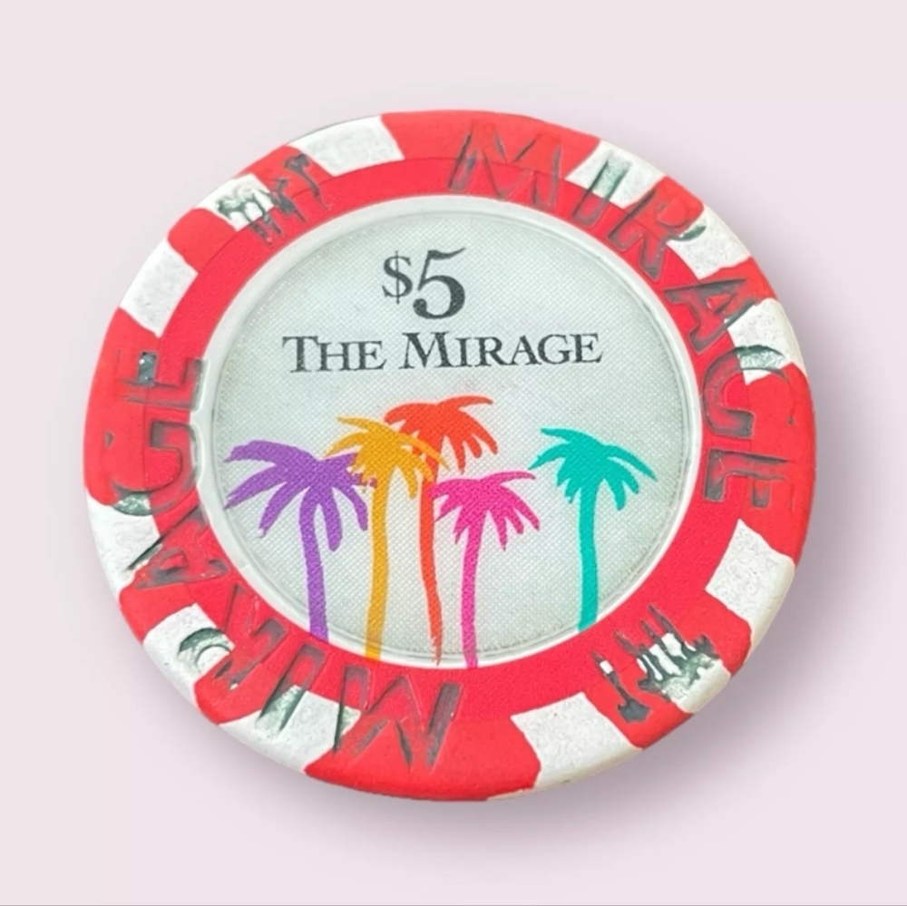 The Mirage Las Vegas Strip Nevada Hard Rock $5 Five Dollar Casino Chip Rare